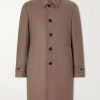 Wool-Blend Felt Coat