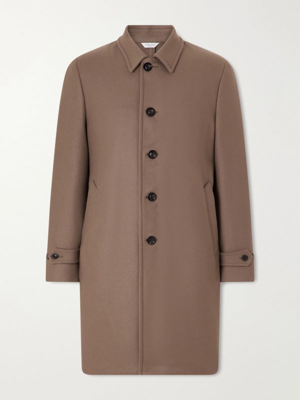 Wool-Blend Felt Coat