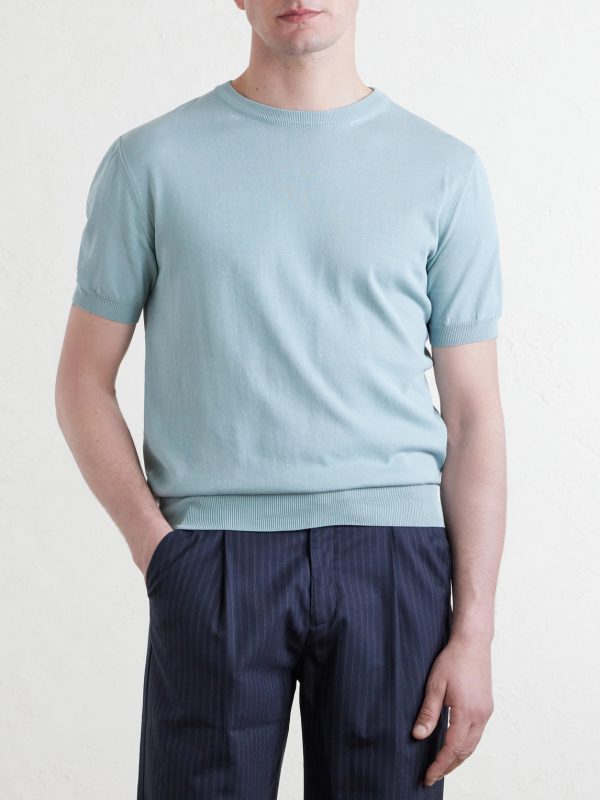 Knitted Cotton T-Shirt - FR Knitted Cotton T-Shirt - FR