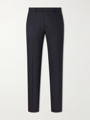 Straight-Leg Wool Suit Trousers