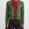 Slim-Fit Cropped Wool-Trimmed Striped Cashmere Sweater - FR