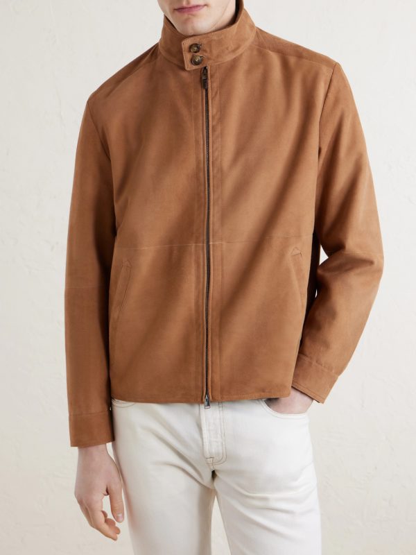 Suede Harrington Jacket - FR Suede Harrington Jacket - FR