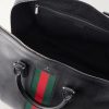 Medium Webbing-Trimmed Leather Duffle Bag - E1 Medium Webbing-Trimmed Leather Duffle Bag - E1