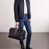 Medium Webbing-Trimmed Leather Duffle Bag - FR Medium Webbing-Trimmed Leather Duffle Bag - FR