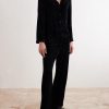 Slim-Fit Logo-Devoré Velvet Shirt - FR