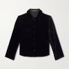 Slim-Fit Logo-Devoré Velvet Shirt