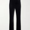 Straight-Leg Logo-Devoré Velvet Trousers Straight-Leg Logo-Devoré Velvet Trousers