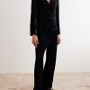 Straight-Leg Logo-Devoré Velvet Trousers - OU Straight-Leg Logo-Devoré Velvet Trousers - OU