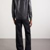 Embellished Leather Blazer - BK Embellished Leather Blazer - BK