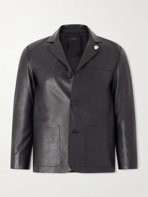 Embellished Leather Blazer Embellished Leather Blazer