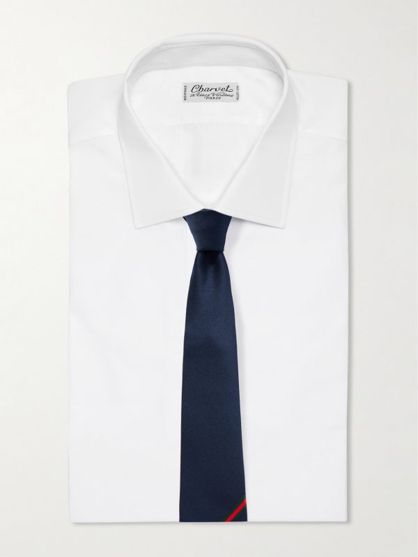 7cm Striped Silk-Twill Tie - OU 7cm Striped Silk-Twill Tie - OU