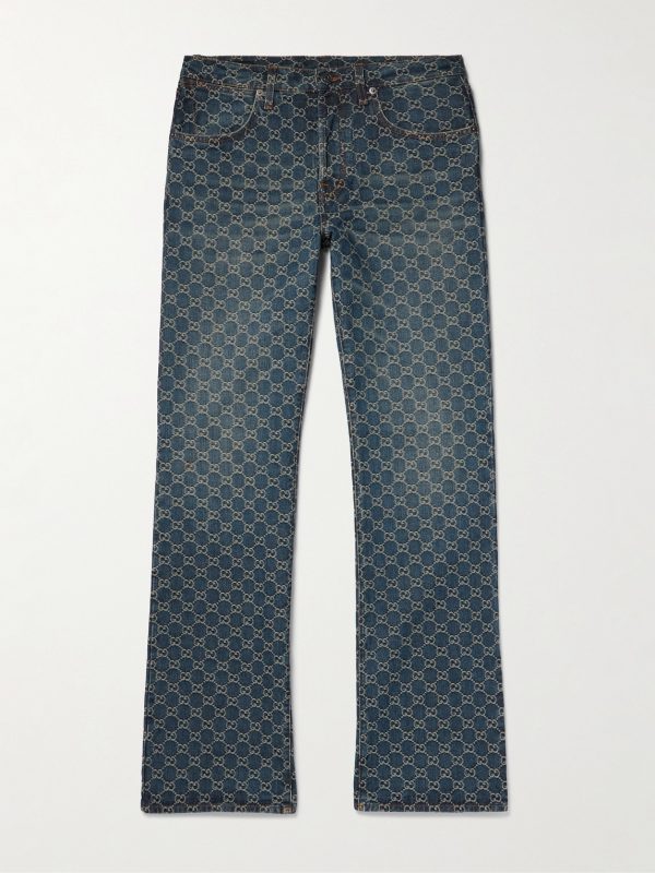 Straight-Leg Logo-Jacquard Jeans Straight-Leg Logo-Jacquard Jeans
