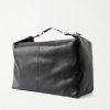 Brera Large Webbing-Trimmed Full-Grain Leather Messenger Bag - BK