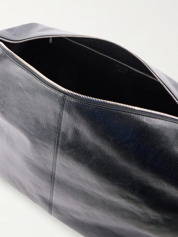 Brera Large Webbing-Trimmed Full-Grain Leather Messenger Bag - E1