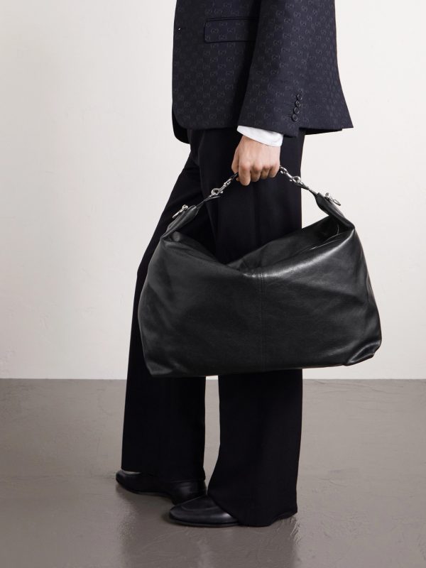 Brera Large Webbing-Trimmed Full-Grain Leather Messenger Bag - FR