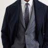 Double-Breasted Herringbone Virgin Wool Suit Jacket - CU