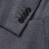 Double-Breasted Herringbone Virgin Wool Suit Jacket - E1