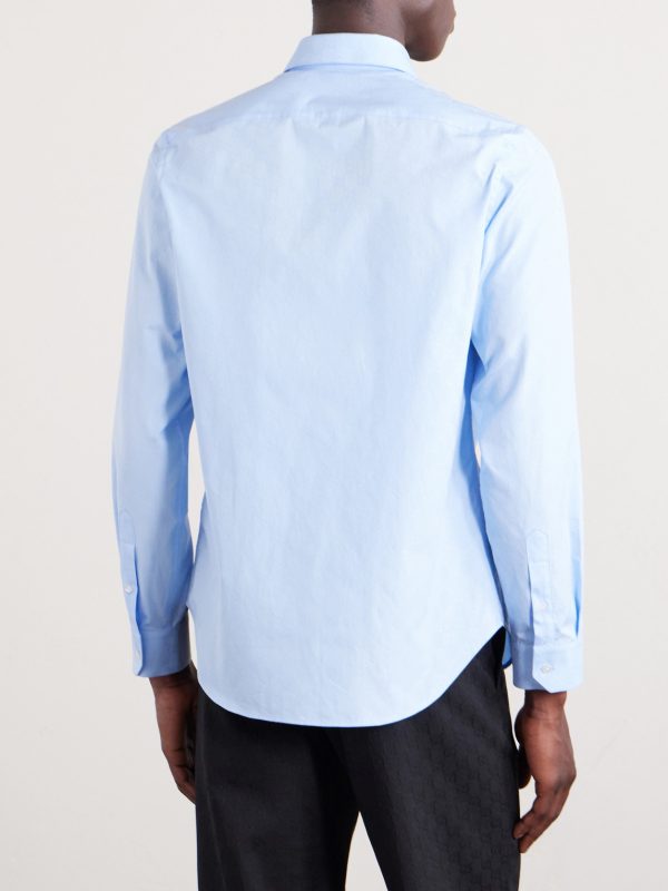 Slim-Fit Cotton-Poplin Shirt - BK Slim-Fit Cotton-Poplin Shirt - BK