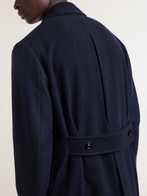 Double-Breasted Virgin Wool and Cashmere-Blend Twill Coat - CU Double-Breasted Virgin Wool and Cashmere-Blend Twill Coat - CU