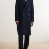 Double-Breasted Virgin Wool and Cashmere-Blend Twill Coat - FR Double-Breasted Virgin Wool and Cashmere-Blend Twill Coat - FR