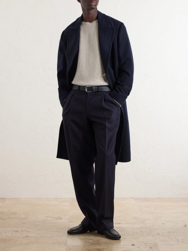 Double-Breasted Virgin Wool and Cashmere-Blend Twill Coat - OU Double-Breasted Virgin Wool and Cashmere-Blend Twill Coat - OU