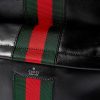 Large Striped Webbing-Trimmed Leather Backpack - CU