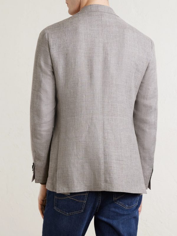 Kei Linen and Wool-Blend Blazer - BK Kei Linen and Wool-Blend Blazer - BK