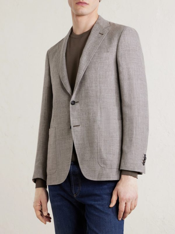 Kei Linen and Wool-Blend Blazer - FR Kei Linen and Wool-Blend Blazer - FR