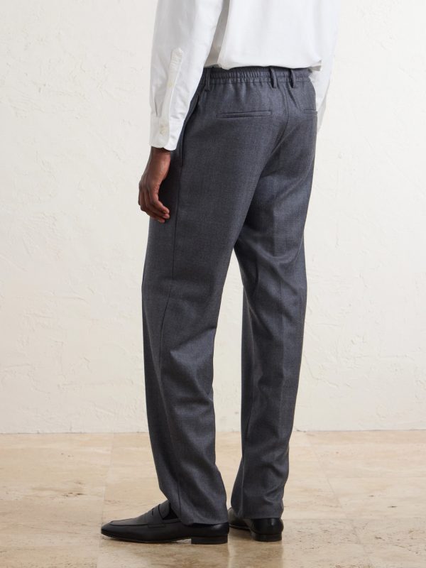 Straight-Leg Herringbone Virgin Wool Suit Trousers - BK Straight-Leg Herringbone Virgin Wool Suit Trousers - BK