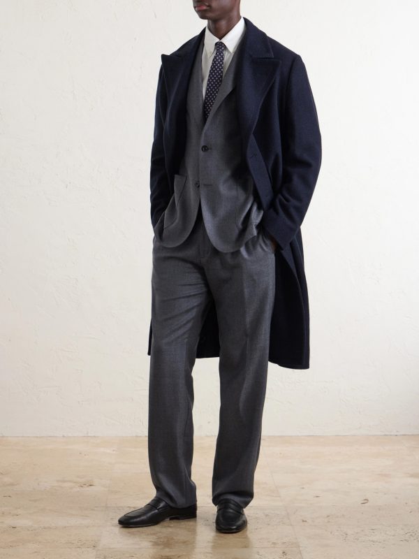 Straight-Leg Herringbone Virgin Wool Suit Trousers - OU Straight-Leg Herringbone Virgin Wool Suit Trousers - OU