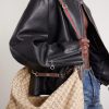 Horsebit-Embellished Leather Bomber Jacket - CU Horsebit-Embellished Leather Bomber Jacket - CU