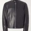 Horsebit-Embellished Leather Bomber Jacket Horsebit-Embellished Leather Bomber Jacket