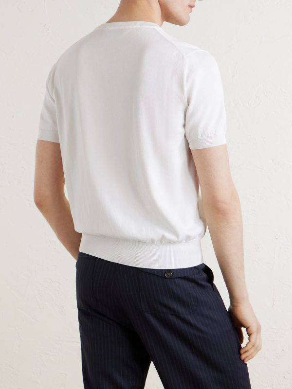 Knitted Cotton T-Shirt - BK