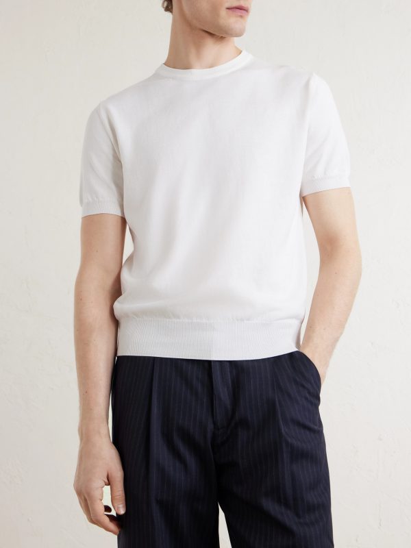 Knitted Cotton T-Shirt - FR