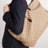 Jackie Large Leather-Trimmed Monogrammed Canvas Tote Bag - FR