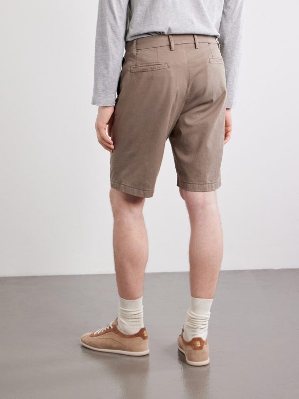 Straight-Leg Stretch Cotton-Blend Gabardine Shorts - BK Straight-Leg Stretch Cotton-Blend Gabardine Shorts - BK