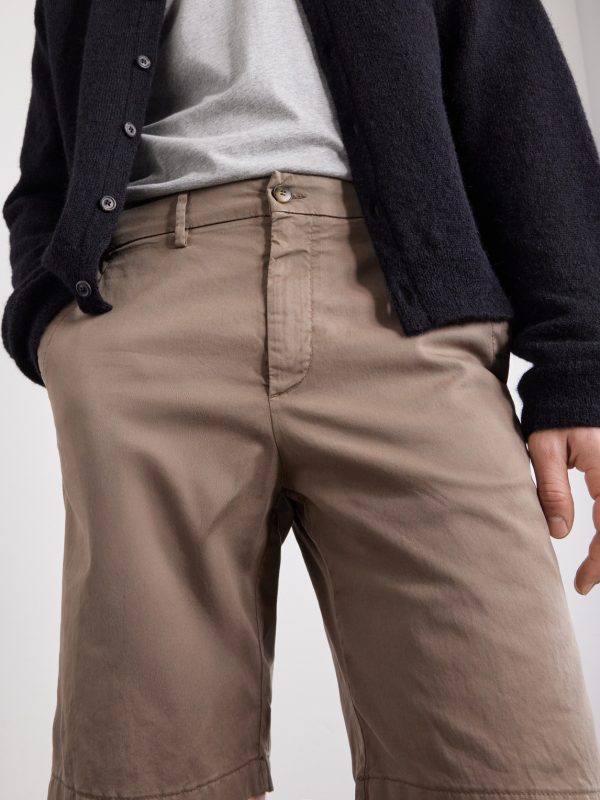 Straight-Leg Stretch Cotton-Blend Gabardine Shorts - E1 Straight-Leg Stretch Cotton-Blend Gabardine Shorts - E1