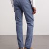 Straight-Leg Garment-Dyed Stretch Jeans - BK