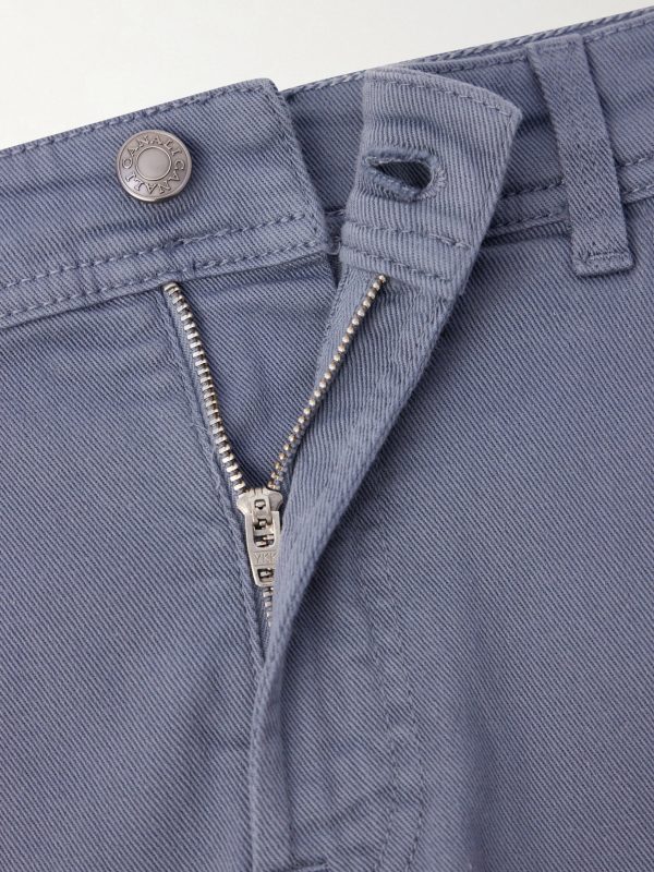 Straight-Leg Garment-Dyed Stretch Jeans - E1