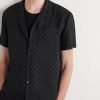 Slim-Fit Camp-Collar Logo-Jacquard Silk Shirt - CU Slim-Fit Camp-Collar Logo-Jacquard Silk Shirt - CU