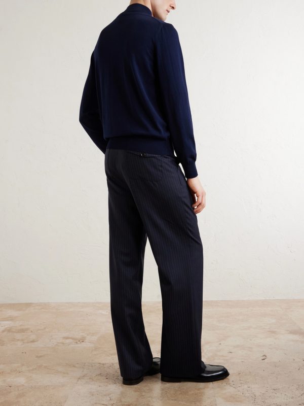 Cotton Half-Zip Sweater - BK
