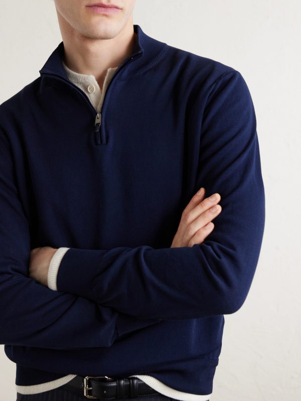 Cotton Half-Zip Sweater - CU