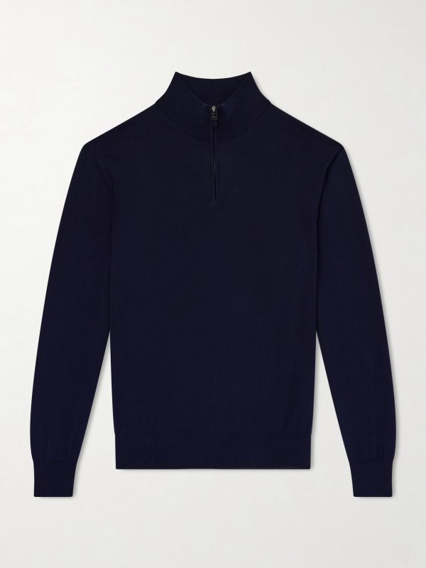 Cotton Half-Zip Sweater