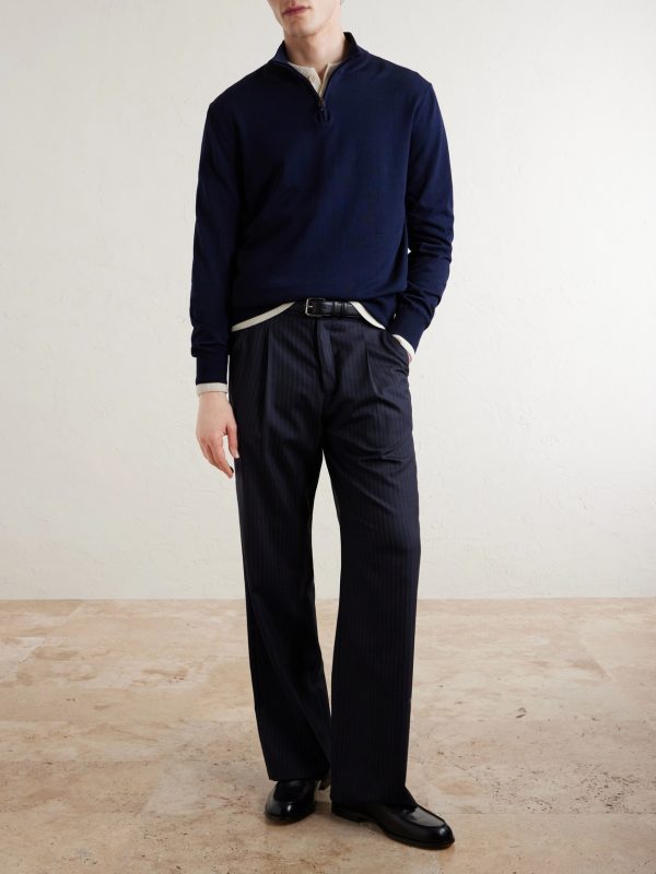 Cotton Half-Zip Sweater - OU