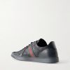 Coda Webbing-Trimmed Leather Sneakers - BK Coda Webbing-Trimmed Leather Sneakers - BK