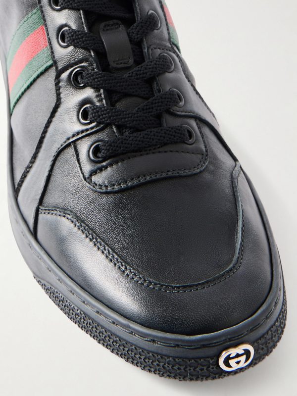 Coda Webbing-Trimmed Leather Sneakers - CU Coda Webbing-Trimmed Leather Sneakers - CU