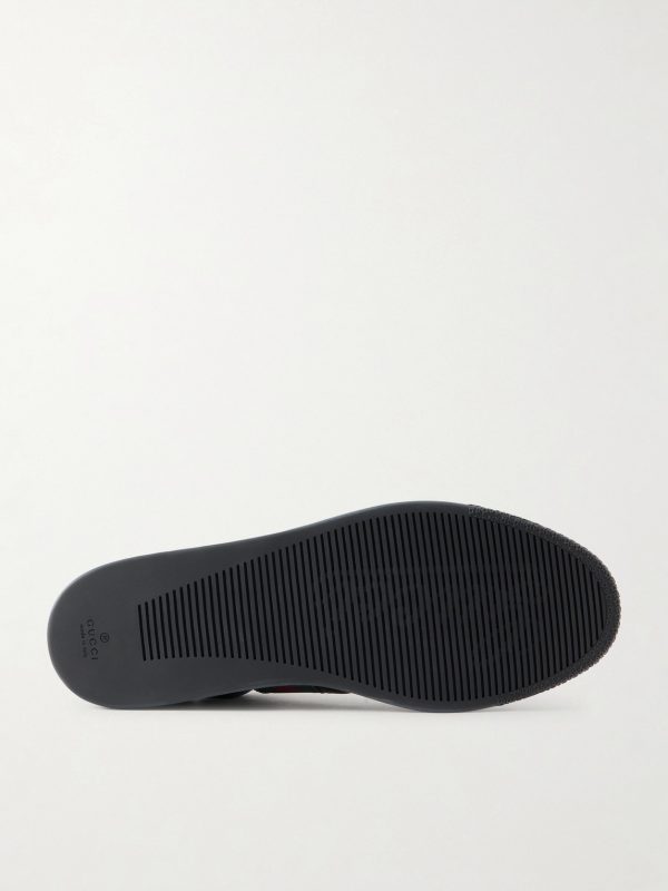 Coda Webbing-Trimmed Leather Sneakers - E1 Coda Webbing-Trimmed Leather Sneakers - E1