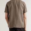 Camp-Collar Linen Shirt - BK Camp-Collar Linen Shirt - BK