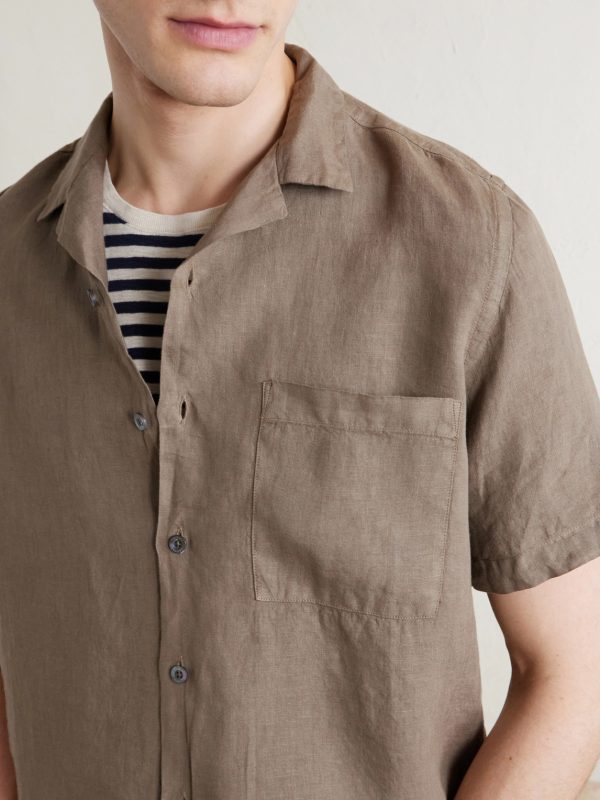 Camp-Collar Linen Shirt - CU Camp-Collar Linen Shirt - CU