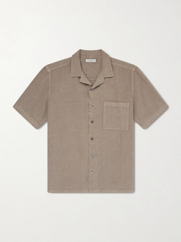 Camp-Collar Linen Shirt Camp-Collar Linen Shirt
